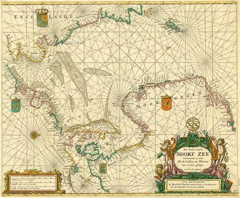 Antique Map Of North Sea By Doncker H Sanderus Antique Maps