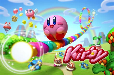 Kirby And The Rainbow Curse Hd Desktop Wallpaper