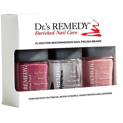 Buy Drs Remedy 3 Pack Nail Polish Anniversary Kit All Natural Enriched Nail Strengthener Non