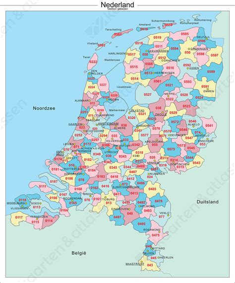 Kaart Nederland Netnummer Regios 783 Kaarten En Atlassennl