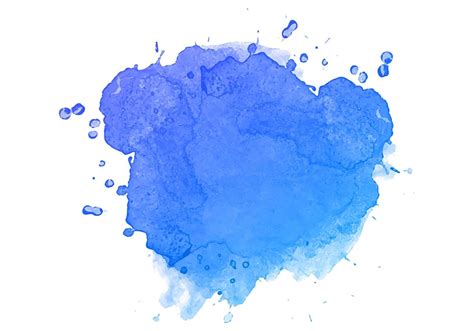 Blue Watercolor Hand Paint Splash Background 1233929 Vector Art At