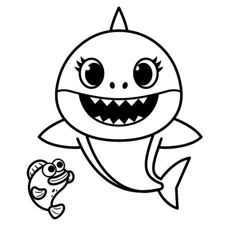 Imprimir Baby Shark Pintando Colorir E Pintar