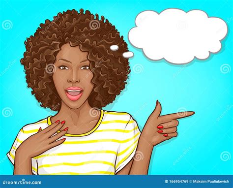 Surprised Afro American Woman Avatar Astonished African Girl Emoticon