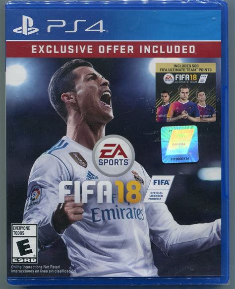 Ps4 Fifa 18 Includes 500 Fifa Ultimate Team Points Make Certain To