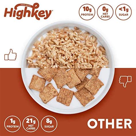Highkey High Protein Breakfast Cereal 8oz Keto Snacks Zero Sugar And 0