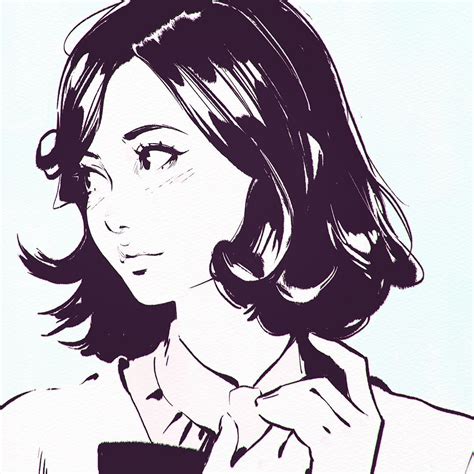 Девушка с каре рисунок — 2 Kartinkiru