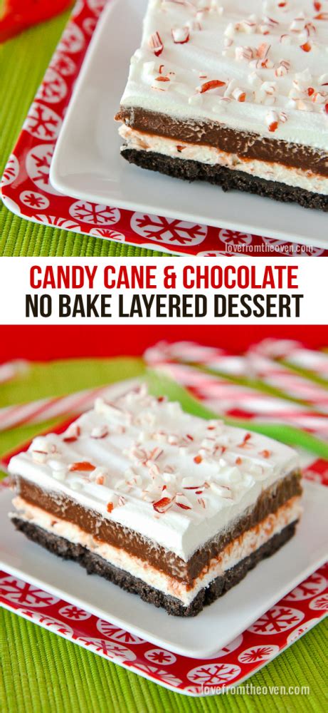 Chocolate And Peppermint Striped Delight • Love From The Oven Peppermint Dessert Desserts