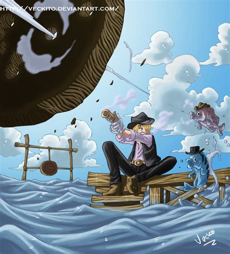 One Piece Sanji Day Of Fishing By Veckito On Deviantart