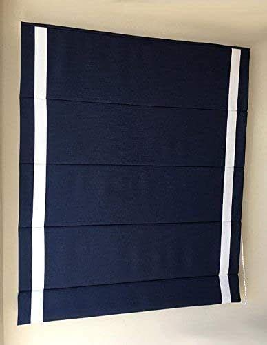 Shop now & save more! Amazon.com: LOGANOVA Navy Roman Shade Chevalle Indigo in ...