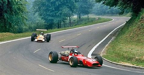 Jacky Ickx Ferrari 312 On His Way To His First Gp Victory Rouen Les