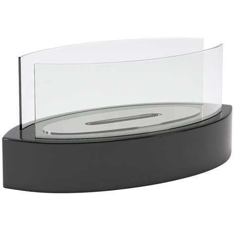 Indoor / outdoor portable tabletop fire pit is a great way to modern in every sense of the word, this elegant tabletop fireplace sports a sleek black metal base, a removable cylindrical glass. Veranda Tabletop Portable Bio Ethanol Fireplace in Black