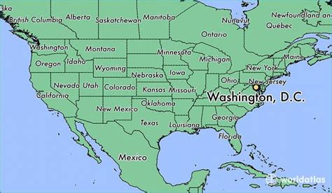 Washington Dc On The Usa Map Dc Map Usa District Of Columbia Usa