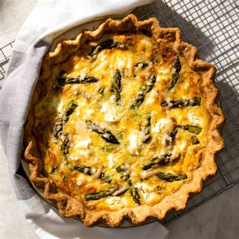 Asparagus Leek And Goat Cheese Quiche Cooks Country Recipe