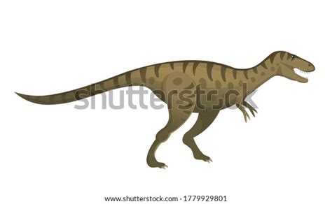 Tarbosaurus Carnivorous Dinosaur Vector Cartoon Dinosaur Stock Vector