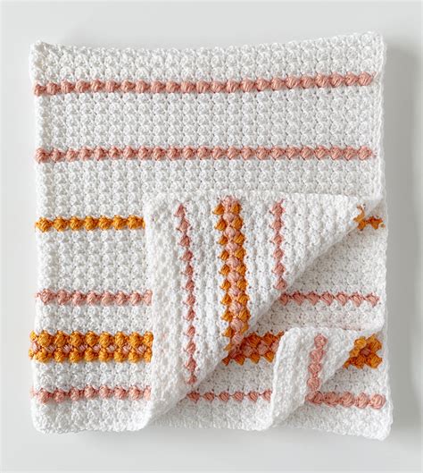 Crochet Dainty Stripes Baby Blanket Daisy Farm Crafts