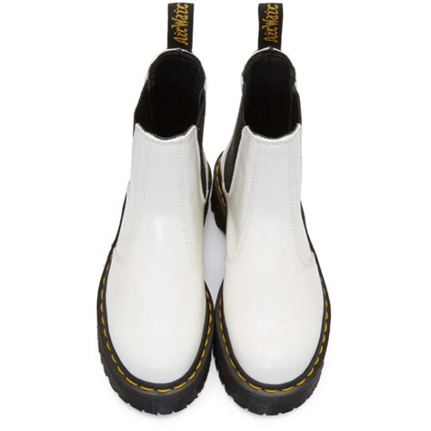 Shop interesting doc martens chelsea boot from hundreds of luxury brand retailers around the world. Dr. Martens 2976 Platform Leather Chelsea Boots In White ...