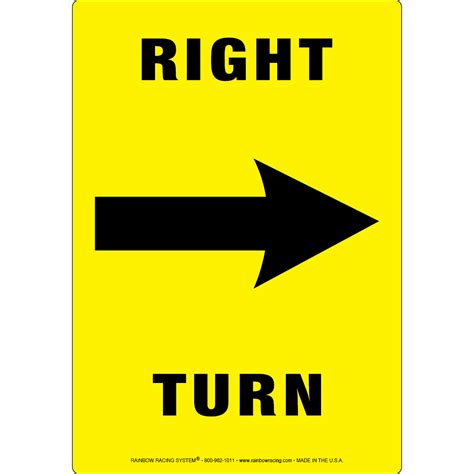 Permafiber® Sign Right Turn Race Ready Supplies