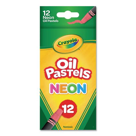 Neon Oil Pastels 12 Assorted Colors 12pack Best Office Group