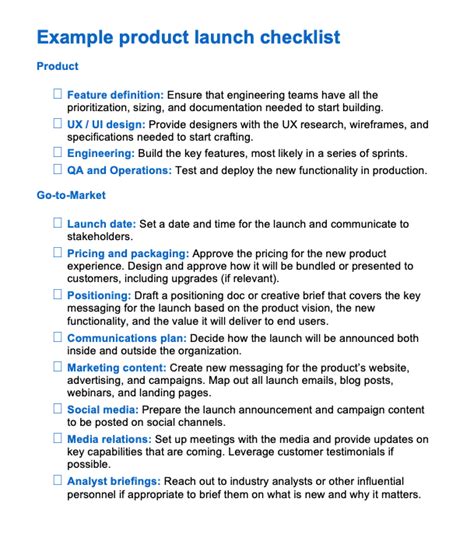 What Is A Good Product Launch Plan Checklist Aha Software