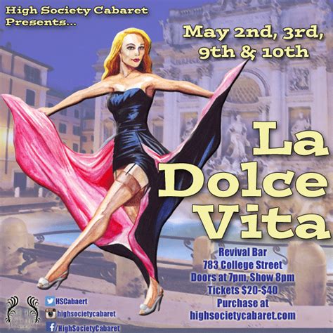 Full Length Productions La Dolce Vita High Society Cabaret The