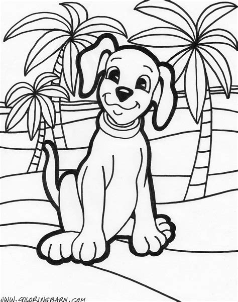 Selecionamos muitas desenhos de among us para colorir com alta resolução e imagens fáceis, . Cachorro com palmeiras - Desenhos para Colorir
