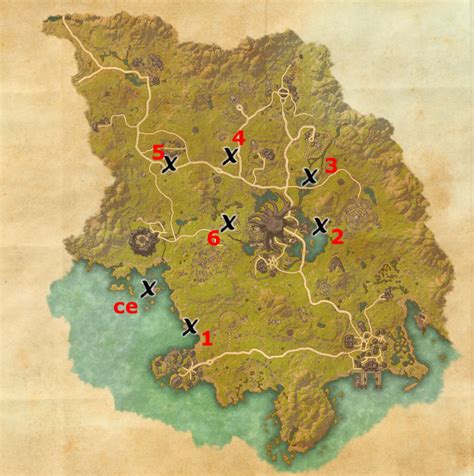 Grahtwood Treasure Map Locations Elder Scrolls Online Guides