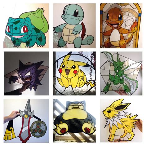 Pokemon Stained Glass Shut Up And Take My Yen Stained Glass Art