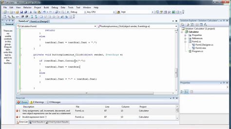 Create Your Own Calculator Tutorial Part 1 C Sharp Visual Studio 2008