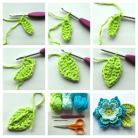 I Have Been Making These Little Crochet Flowers And Leaves For Years