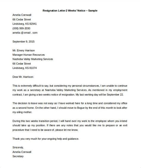 This applicant uses their brief cover letter to show that they've been recognized by the state for their emergency response performance and sympathetic qualities. Resignation-Letter-2-Weeks-Notice-Sample-Word-Doc.jpg (585 ...