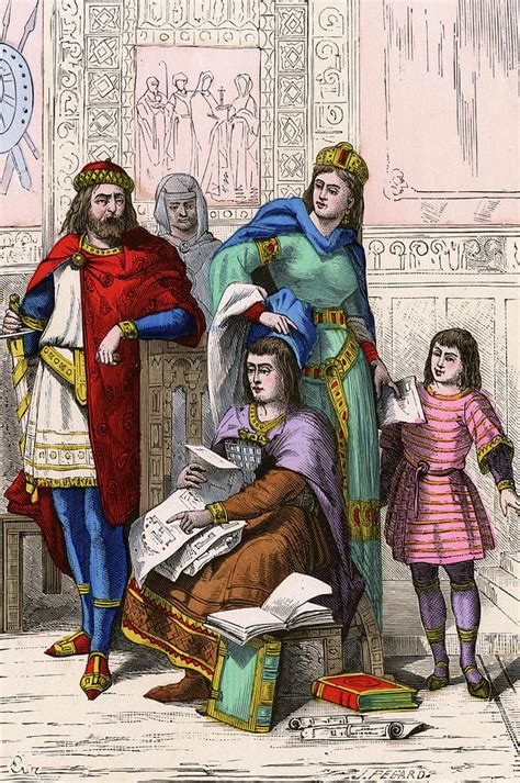 A Noble French Family Discuss Plans Drawing by Mary Evans Picture Library