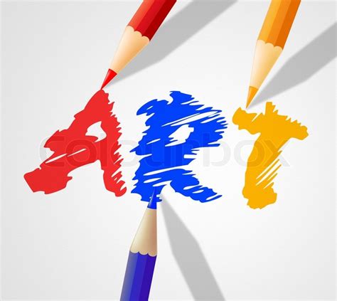 Art Word Showing Illustration Artist Stock Image Colourbox
