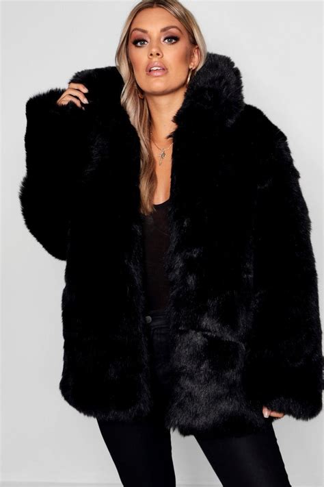 boohoo womens plus panelled faux fur coat ebay faux fur coats outfit fur coat black faux