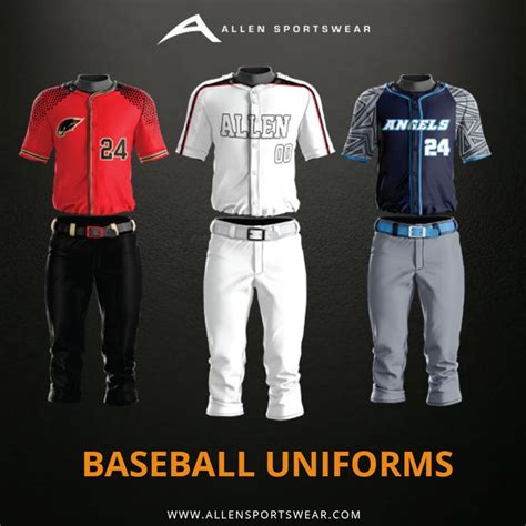 Buy Custom Baseball Team Uniforms For Youth And Men Allen Sportswear Youth Baseball Uniforms