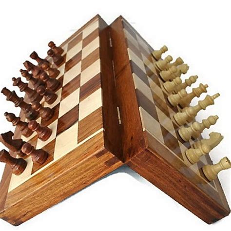 Magnetic 12 Inch Chess Set Game With Fine Wood Classic Handmade