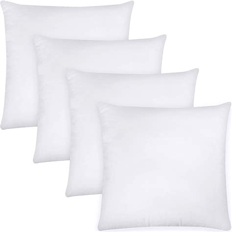 Utopia Bedding Throw Pillows Insert Pack Of 4 White 18 X 18 Inches