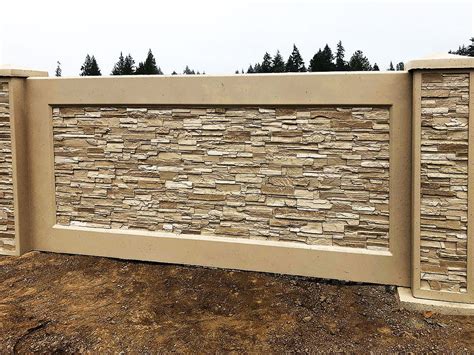 Stone Wall Panels Fence Wall Design Compound Wall Design Stone Wall