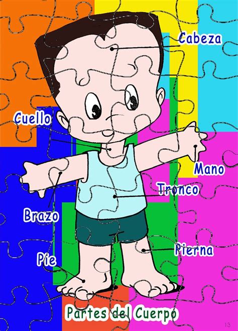 Dibujos De Rompecabezas Del Cuerpo Humano Para NiÃ±os Genma