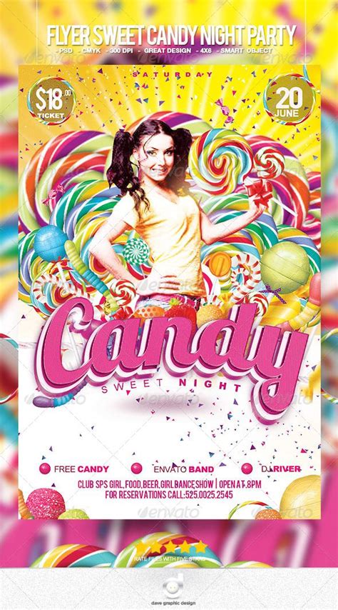 Flyer Sweet Candy Night Party Party Candy Night • Download Here →