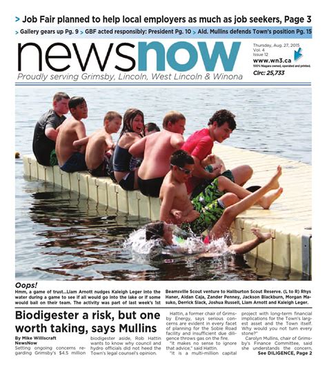 Newsnow Niagara E Edition August 27 2015 By Newsnow Niagara Issuu