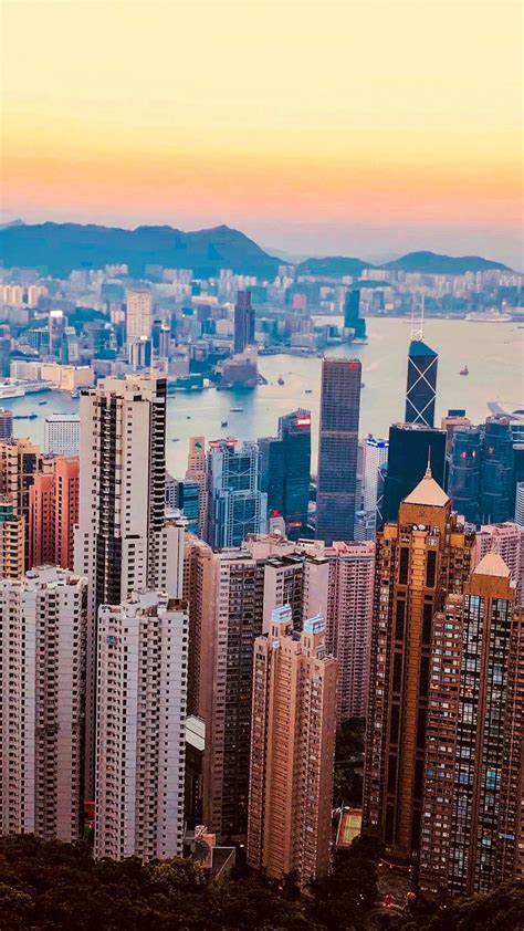 Download 1080x1920 Wallpaper Buildings Cityscape Hong Kong