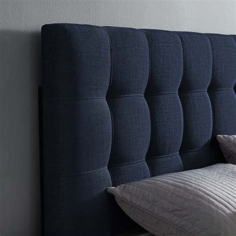 Lily Queen Upholstered Fabric Headboard In Navy Fabric Headboard Headboards For Beds Bed