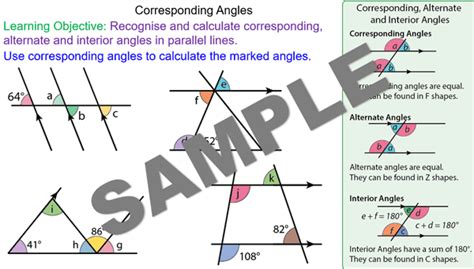 Corresponding Angles In Parallel Lines Mr