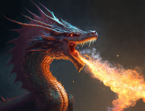 Artstation A Dragons Flame