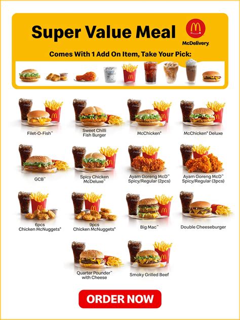 Kami akan menukar ke menu sarapan dalam masa minit. McDonald's® Malaysia | Super Value Meals