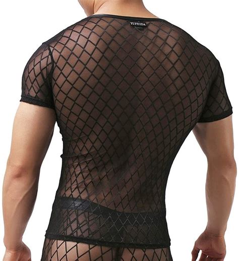 sexy men s t shirt mesh sheer undershirt man underwear black cr126i3j55f in 2022 mens