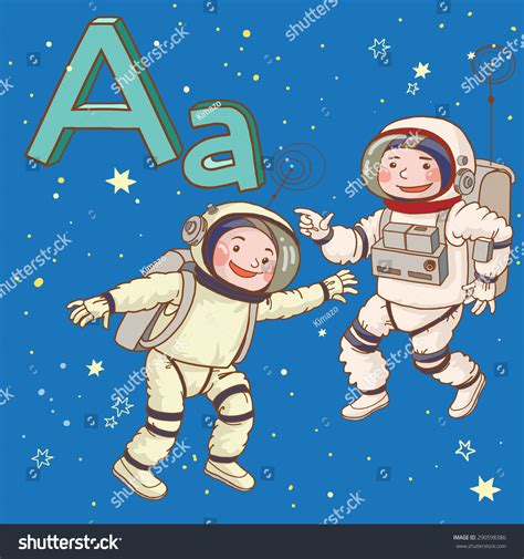 Alphabet Letter A Astronaut Vector Back To School And Sport