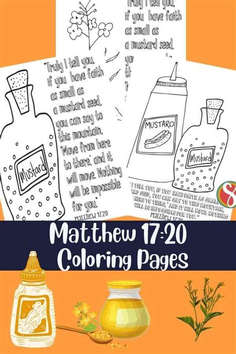Faith Like A Mustard Seed Coloring Pages — Stevie Doodles