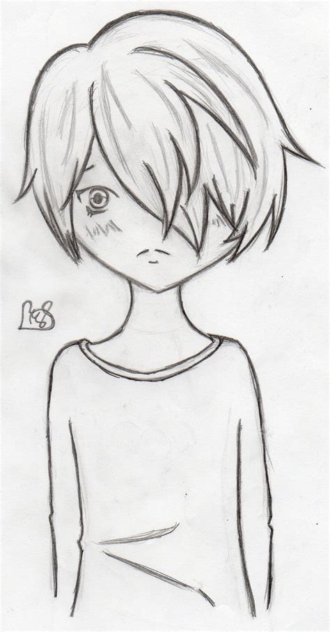 Sad Anime Boy Drawing Easy Creative Art