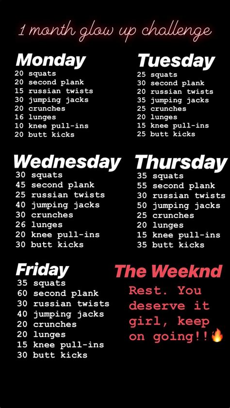 Pin By Sapirtodd On 30 Day Fitness Month Workout Challenge Month